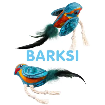 Іграшка для Котів Barksi Пташка з дзвіночком та пір'ям - — Фото 2