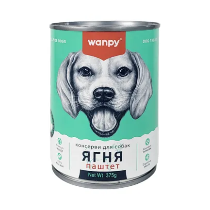 Wanpy Lamb ВАНПІ ЯГНЯ паштет вологий корм консерви для собак, банка 375г 0,375 кг