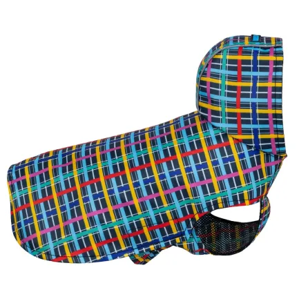 Дощовик для собак Barksi Textile з копюшоном Клітинка M — Фото 1