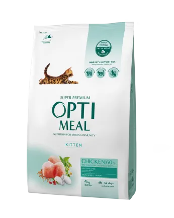 OPTIMEAL сухий корм для кошенят - курка 4 кг