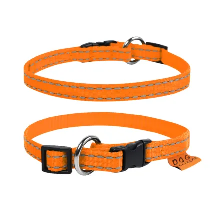 Нашийник Dog Extreme з нейлону регульований (ширина 10мм, довжина 20-30см) помаранчевий — Фото 1