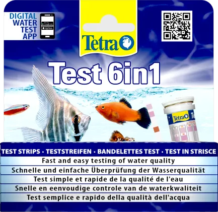 Набір тестів Tetra Test 6in1 для вимірювання параметрів води в акваріумі (індикаторні)