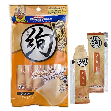 DoggyMan Juicy Chicken Sausage ДОГГІМЕН СОСИСКИ СОКОВИТА КУРКА м’які ласощі для собак 0,059 кг