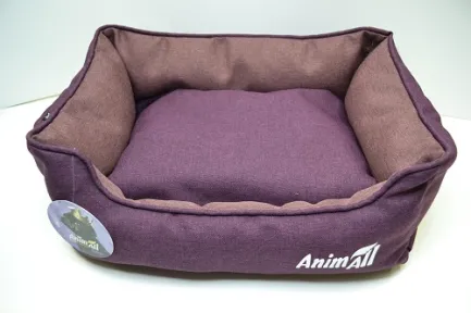 Лежанка AnimAll Anna M Dark Violet для собак і котів, фіолетова, 55×43×17 см