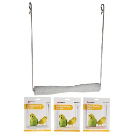 Flamingo Swing Sand Perch ФЛАМІНГО ГОЙДАЛКА з піщаною жердинкою, іграшка для птахів 14х1,5 см