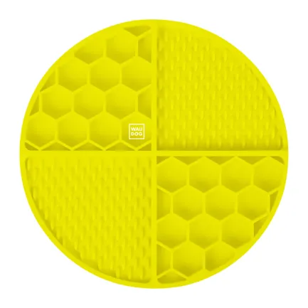 Килимок для злизування і повільного харчування WAUDOG Silicone, 211х211х30 мм, жовтий — Фото 2