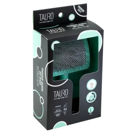 Tauro Pro Line Royal Щітка пластикова тонкі та жорсткі зубчики з нержавіючої сталі 25 мм, м'ятна, велика 17,5 x 10,6 x 6,2 см — Фото 2
