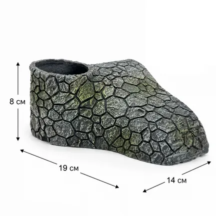 Декорація Hobby Cracked Rock Cave 2 19x14x8см для акваріума і тераріуму (41793) — Фото 1
