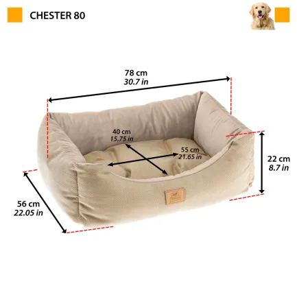 Ferplast CHESTER 80 BEDDING BEIGE М'яке місце д/тварин — Фото 1