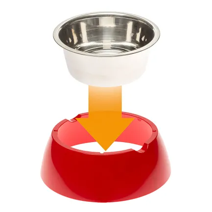 Ferplast JOLIE L RED BOWL Годівниця, пластик, метал — Фото 4