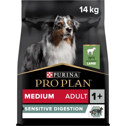 Сухий корм PRO PLAN Medium Adult 1+ Sensitive Digestion для дорослих собак середніх порід з чутливим травленням з ягням 14 кг — Фото 5