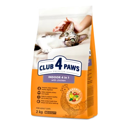 C4P Premium Для котів, що живуть в приміщенні "4 в 1", сухий корм для дор. котів, 2 кг