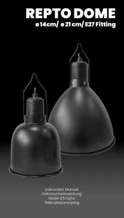 REPTO DOME E27 FITTING 21CM BLACK (R2300015) світильник для тераріума — Фото 3