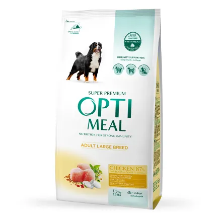 OPTIMEAL сухий корм для собак великих порід -курка 1,5 кг