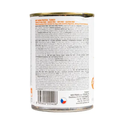 Вологий корм Brit Mono Protein Turkey для собак, з індичкою, 400 г — Фото 2