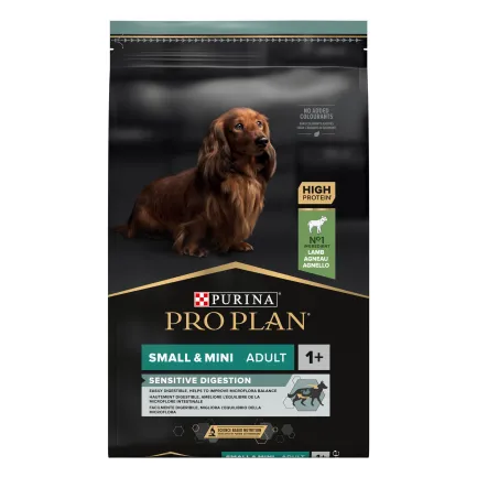Сухий корм PRO PLAN Small&amp;Mini Adult 1+ Sensitive Digestion для дорослих собак дрібних порід з чутливим травленням з ягням 7 кг