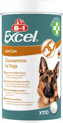 Вітаміни 8in1 Excel Glucosamine для цуценят та дорослих собак, для суглобів, 110 шт