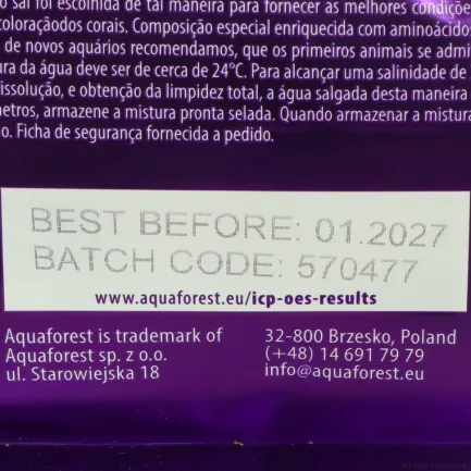 Сіль для рифових акваріумів Aquaforest Reef Salt 5кг — Фото 2