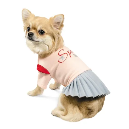Костюм-сукня Pet Fashion «Space» для дівчаток, розмір XXS, бежевий — Фото 1