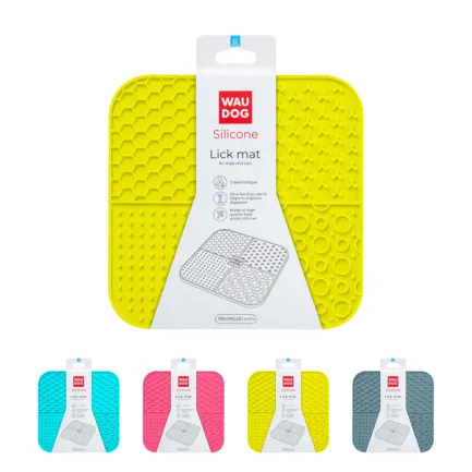 Килимок для злизування WAUDOG Silicone, 190х190х10 мм, жовтий