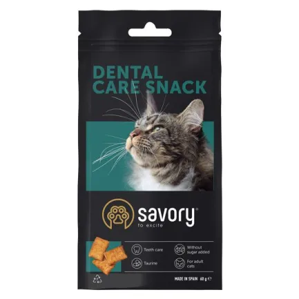 Хрумкі ласощі Savory Snack Подушечки для заохочення котів, здоров’я зубів, 60 г — Фото 3