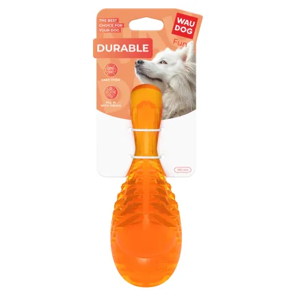 Іграшка для собак WAUDOG Fun Durable Гомілка, термопластична гума, 190 мм, помаранчевий — Фото 1