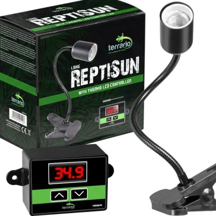 Світильник довгий з затискної ручкою і термостатом Terrario Long ReptiSun Temperature Control 200W — Фото 1