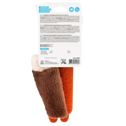 Іграшка для собак WAUDOG Fun Plush Лисиця, трикотаж, Ш 5 см, Д 18 см, M — Фото 2