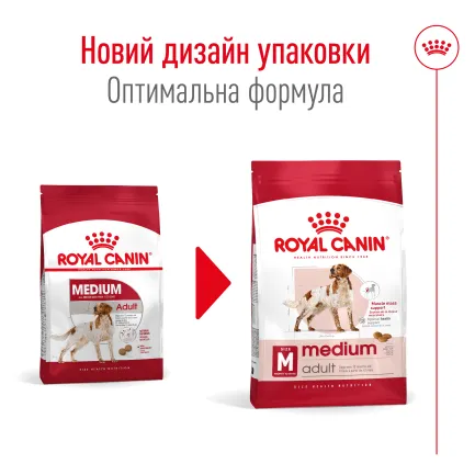 Сухий корм Royal Canin MEDIUM ADULT для дорослих собак середніх порід 4 кг — Фото 1