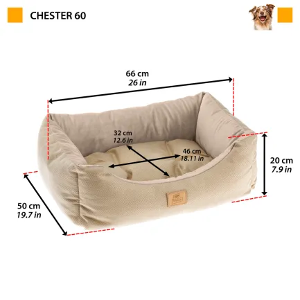 Ferplast CHESTER 60 BEDDING BROWN М'яке місце д/тварин — Фото 1