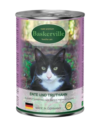 Baskerville Корм для котів Качка та індик 400 г
