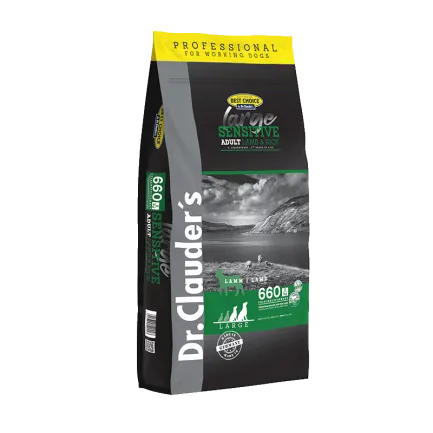Сухий корм Dr.Clauder’s Sensitive Adult Lamb &amp; Rice Large Breed 20 кг для дорослих собак великих та гіганських порід з чутливим травленням