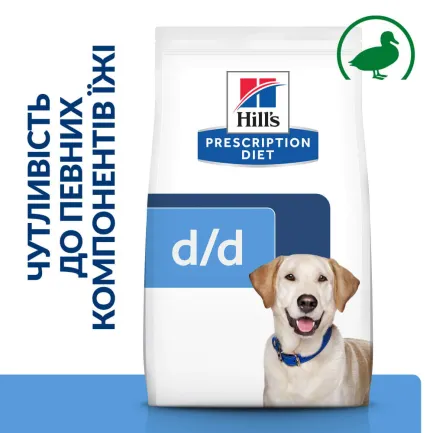 Hill’s Prescription Diet d/d Сухий корм для собак при харчовій алергії, з качкою та рисом, 12 кг — Фото 2