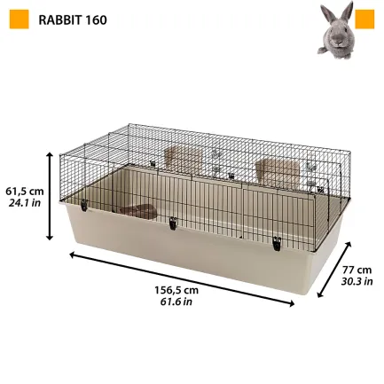Ferplast CAGE RABBIT 160 Клітка для кролів чорна — Фото 1