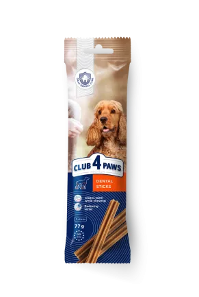 CLUB 4 PAWS Преміум дентал стікс. Жувальні палички для дорослих собак, 0,077 кг
