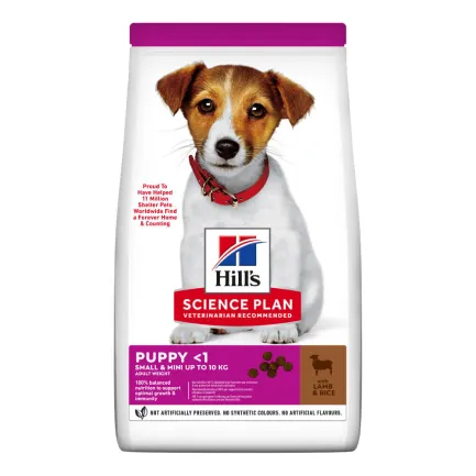 Hill’s Science Plan Puppy Smal&amp;Mini Сухий корм для цуценят малих і мініатюрних порід, з ягням і рисом, 0,3 кг
