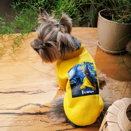 Толстовка Pet Fashion "Вiльна" для собак, розмір M, жовта — Фото 2