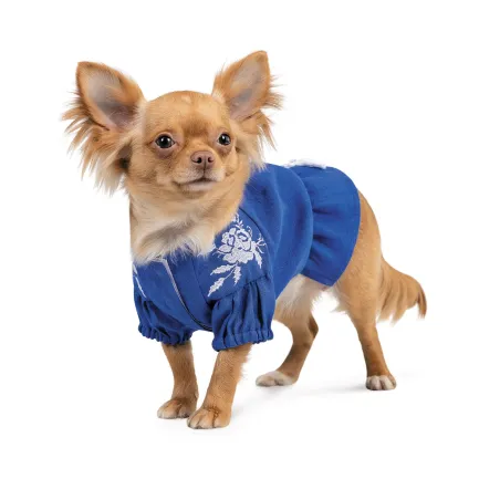 Вишиванка Pet Fashion «Sofia» для дівчаток, розмір XS, синя — Фото 1
