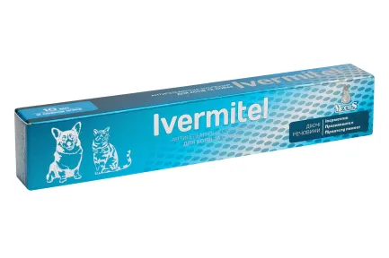 Івермітел (Ivermitel) антигельмінтна суспензія для котів та собак зі смаком м'яса 10 мл, MODES