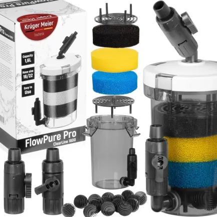 Зовнішній префільтр для акваріума Kruger Meier FlowPure Pro 1600 (16/22 мм) — 1.6 л — Фото 8