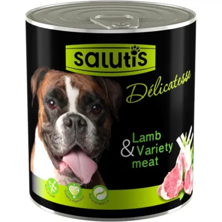 Salutis Delicatesse Real Lamb Carrots консерва для собак ягня з морквою, 360 г