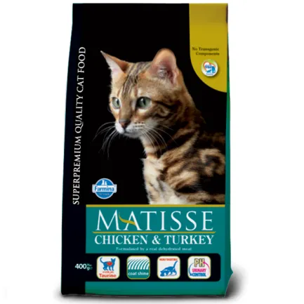 Сухий корм Farmina Matisse Adult Chicken &amp; Turkey для дорослих котів, курка та індичка, 400 г