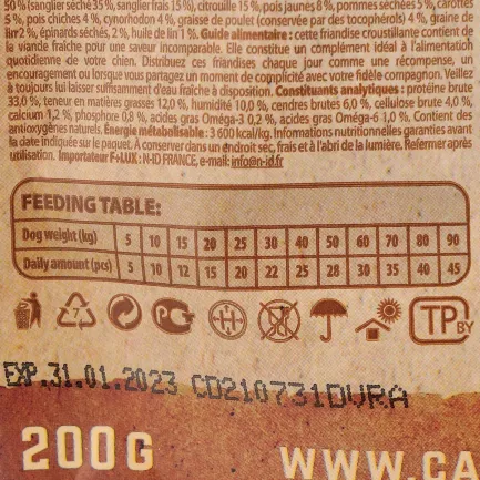 Ласощі Carnilove Dog Crunchy Snack для собак, дикий кабан та шипшина, 200 г — Фото 2