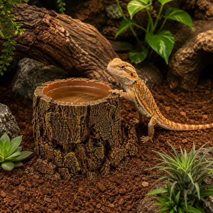 Декорація Hobby Forest Stump 14×12,5×10 см - декоративний пень, поїлка для тераріуму (40848) — Фото 2