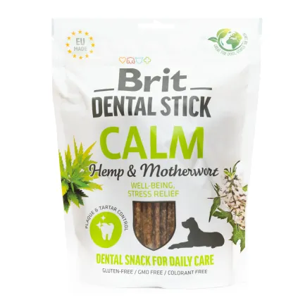 Ласощі для собак Brit Dental Stick Calm заспокійливі, коноплі та пустирник, 7 шт, 251 г — Фото 4
