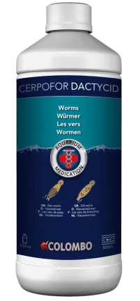 Засіб проти внутрішніх і зовнішніх глистів риб CERPOFOR DACTYCID 1000 ML-5000 L (A5010766)