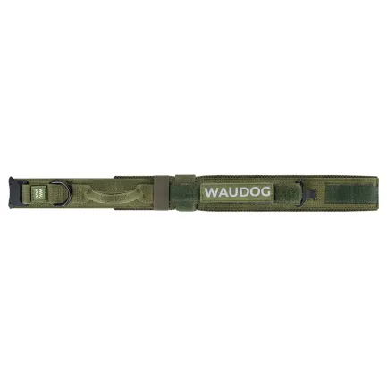 Нашийник з ручкою тактичний для собак WAUDOG PRO, металевий фастекс, L, Ш 50 мм, Дл 45-55, хакі — Фото 1