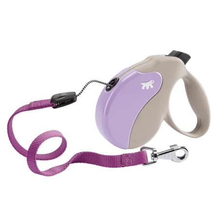 Ferplast AMIGO L CORD BEIGE-PURPLE Рулетка-поводок зі шнуром
