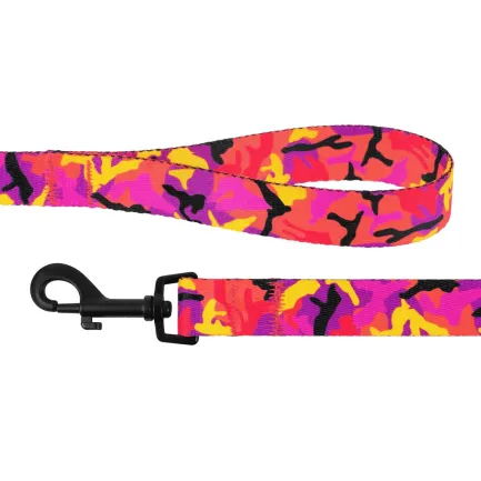 Повідець для Собак BronzeDog Urban Camo Нейлоновий Рожевий XL — Фото 1