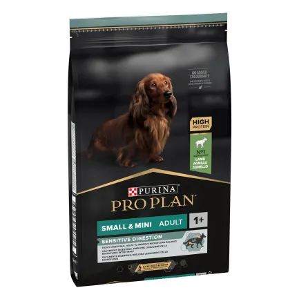 Сухий корм PRO PLAN Small&amp;Mini Adult 1+ Sensitive Digestion для дорослих собак дрібних порід з чутливим травленням з ягням 7 кг — Фото 1